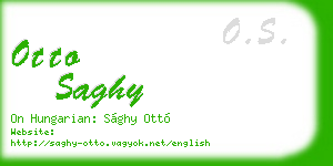 otto saghy business card