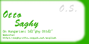 otto saghy business card